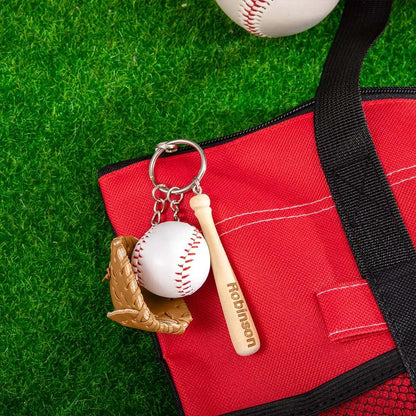 Personalised Mini Baseball Keychain