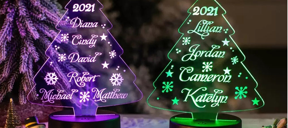 Spread Love and Family Bonding with Personalised LED Christmas Tree Light