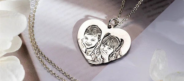 Keep Your Loved Ones Close with Photo Engraved Heart Necklaces