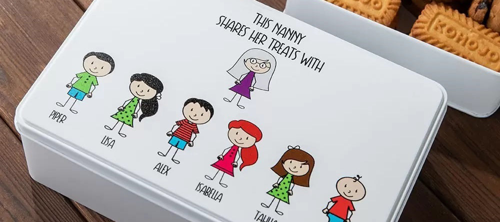 Personalised Cartoon Biscuit Tin: The Perfect Gift for Grandma