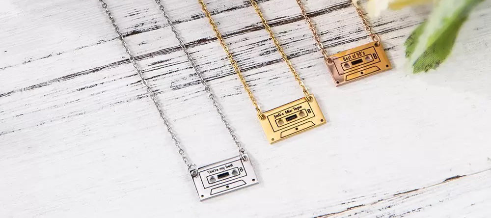 Relive the Nostalgia: Our Custom Cassette Tape Necklace