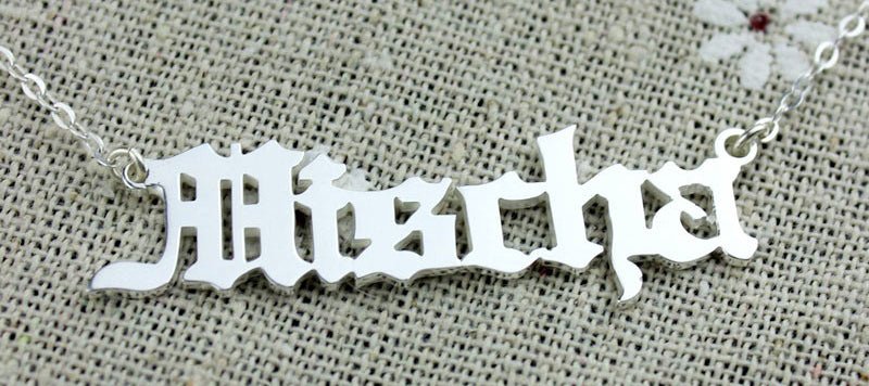 Make a Statement with an Exclusive Old English Style Name Necklace - United Bracelets