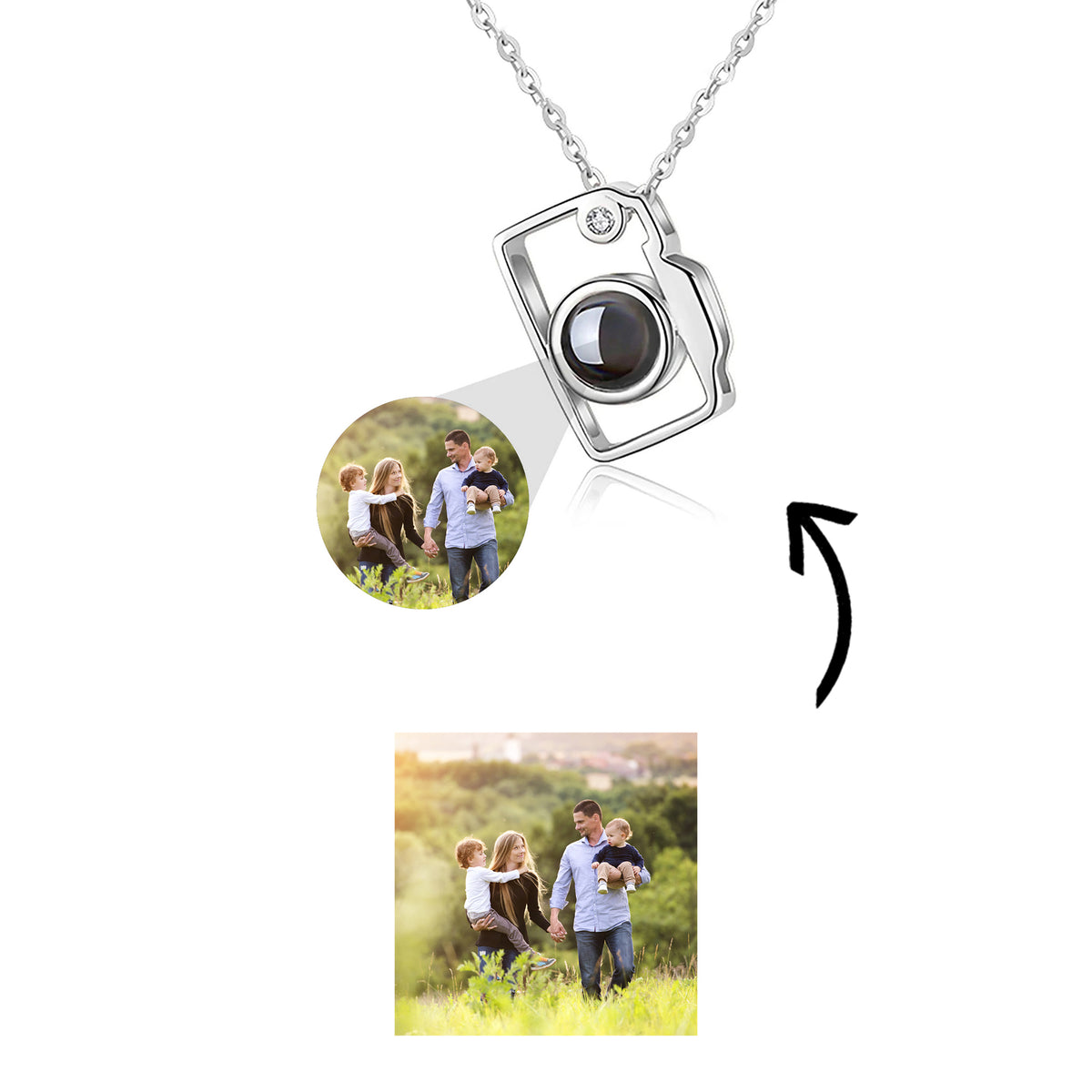 Camera Projection Necklace