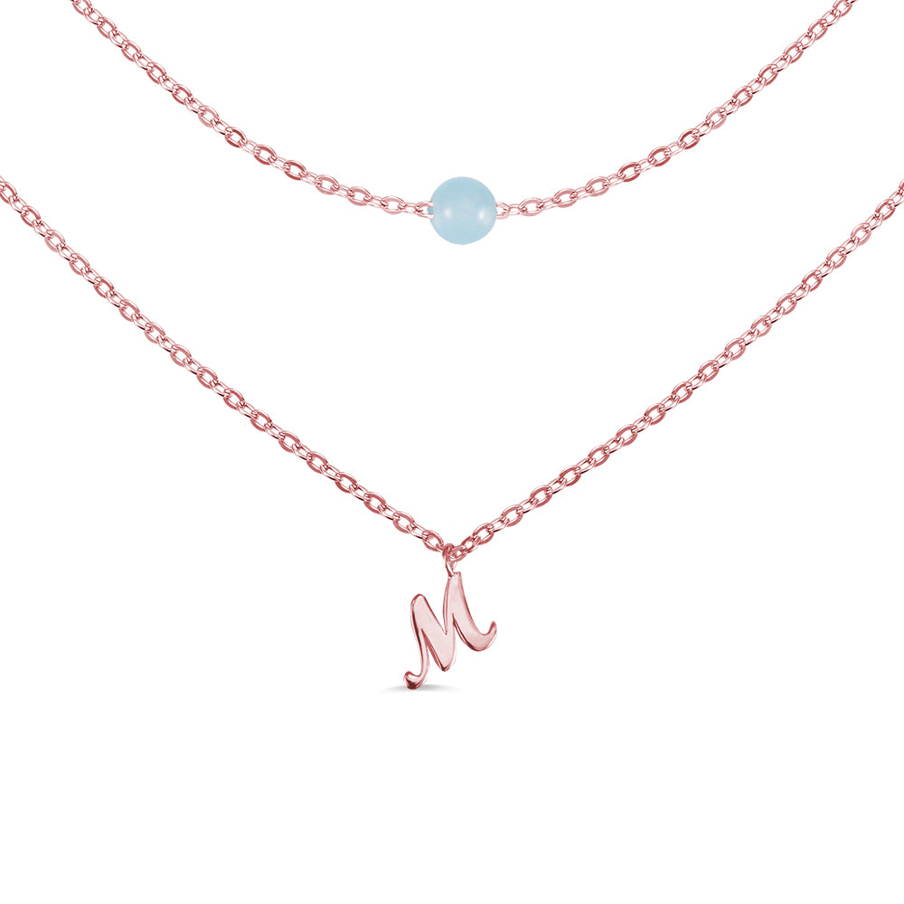 Moonstone Initial Name Necklace