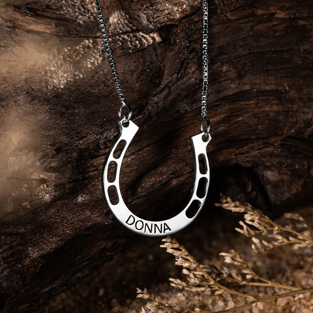 Personalised Horseshoe Necklace