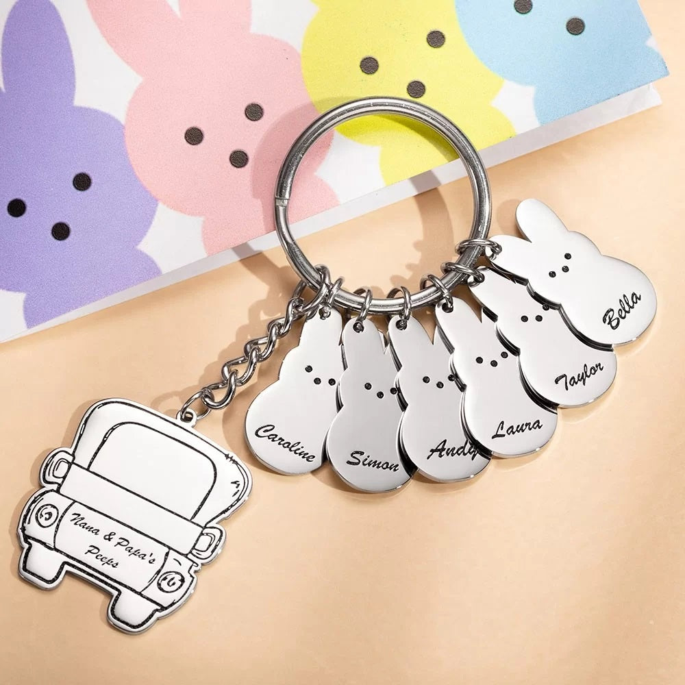 Personalised Easter Bunny Keychain
