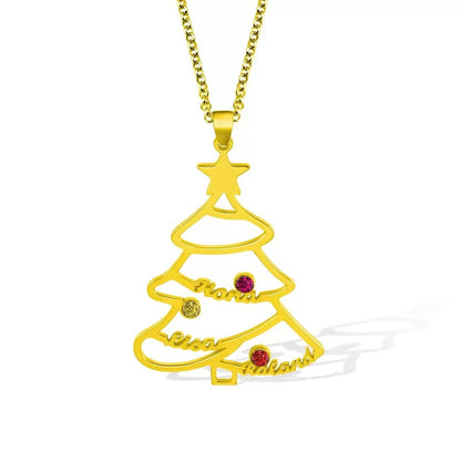 Personalised Christmas Tree Necklace