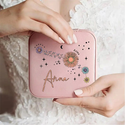 Zodiac Floral Constellation Jewellery Box