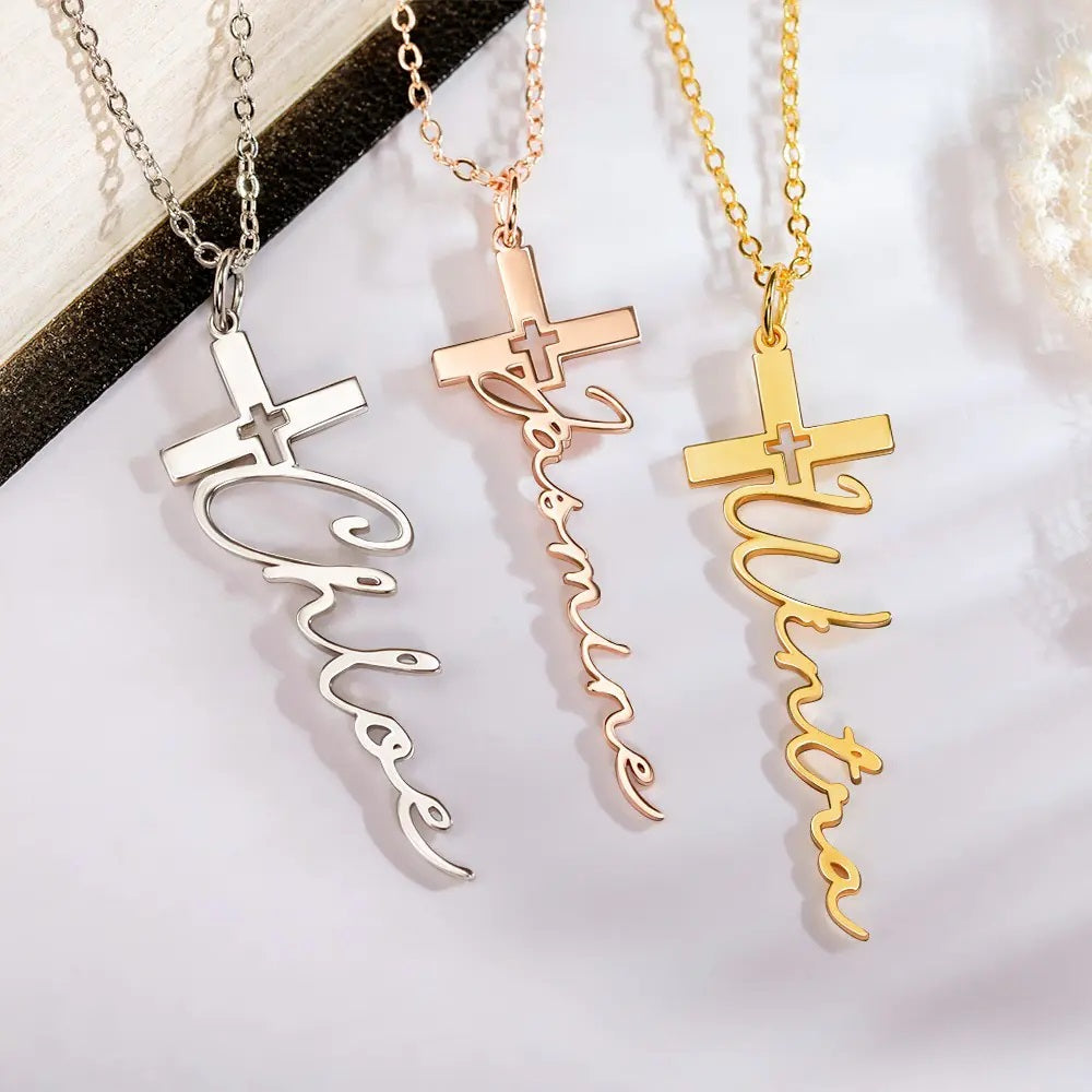 Cross Name Necklace