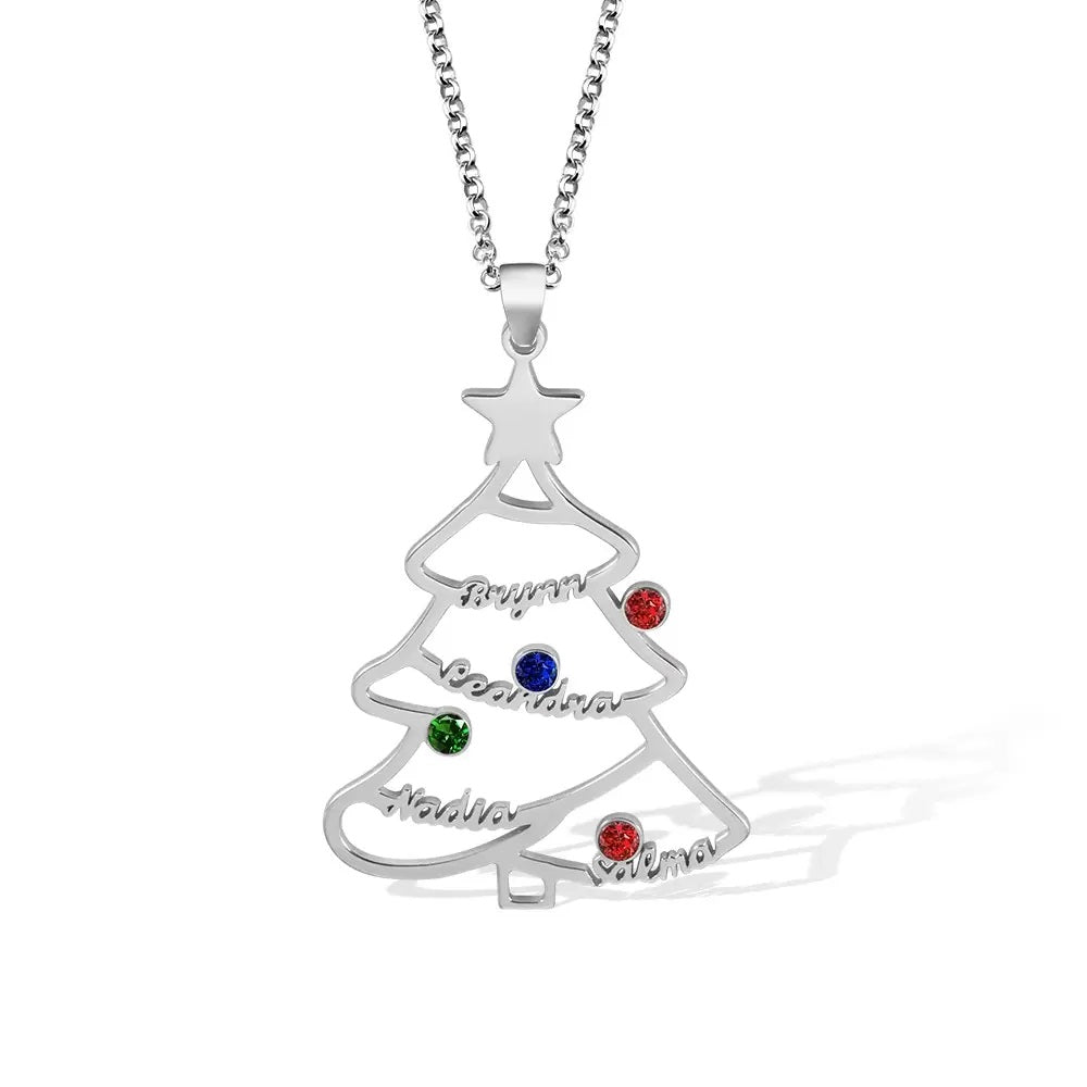 Personalised Christmas Tree Necklace