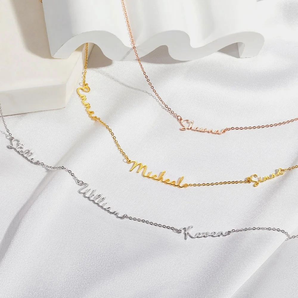 Dainty Multiple Name Necklace