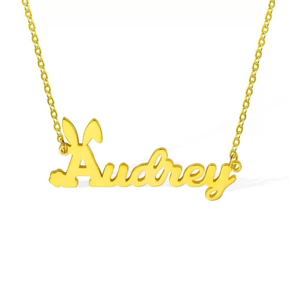 Easter Bunny Name Necklace