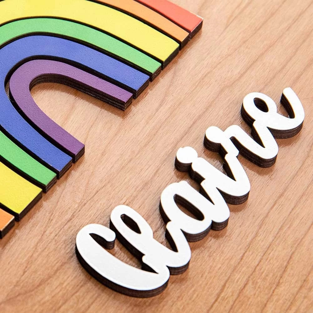 Rainbow Name Plaque