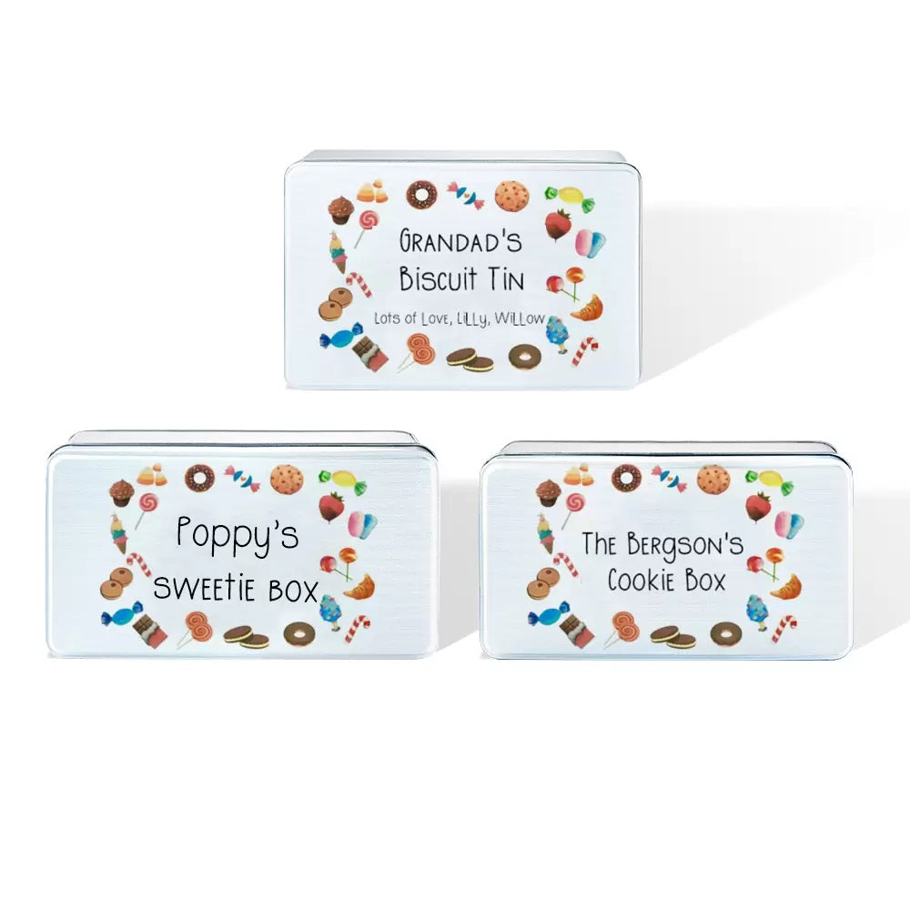 Personalised Biscuit &amp; Sweet Tin