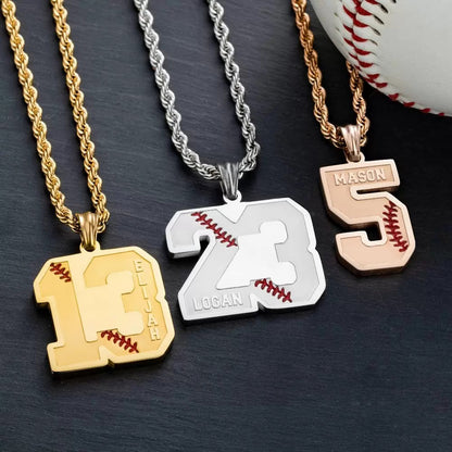 Custom Sports Number Necklace