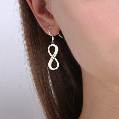 Personalised Infinity Earrings