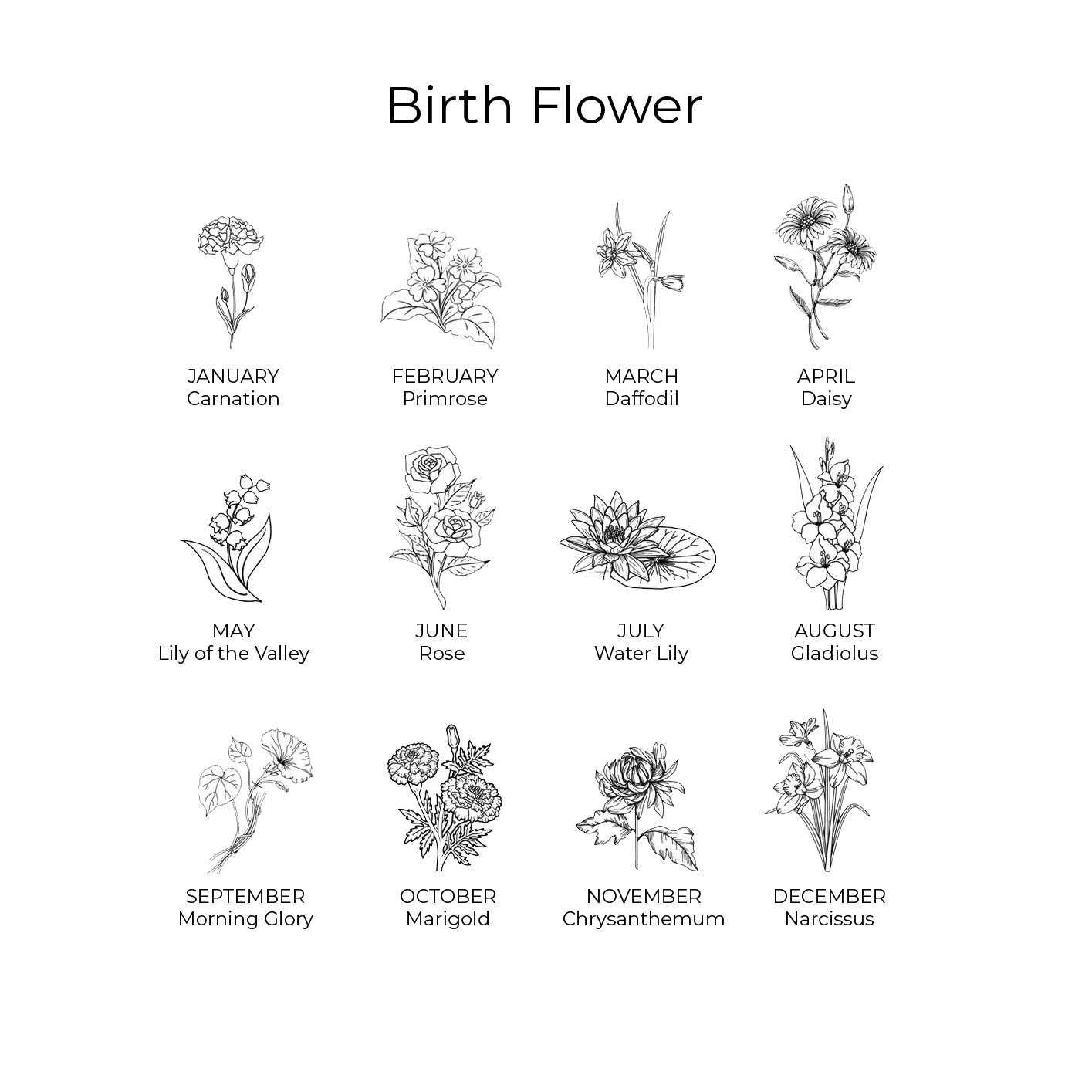 Birth Flower Earrings