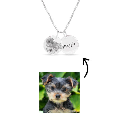 Personalised Pet Double Disc Necklace