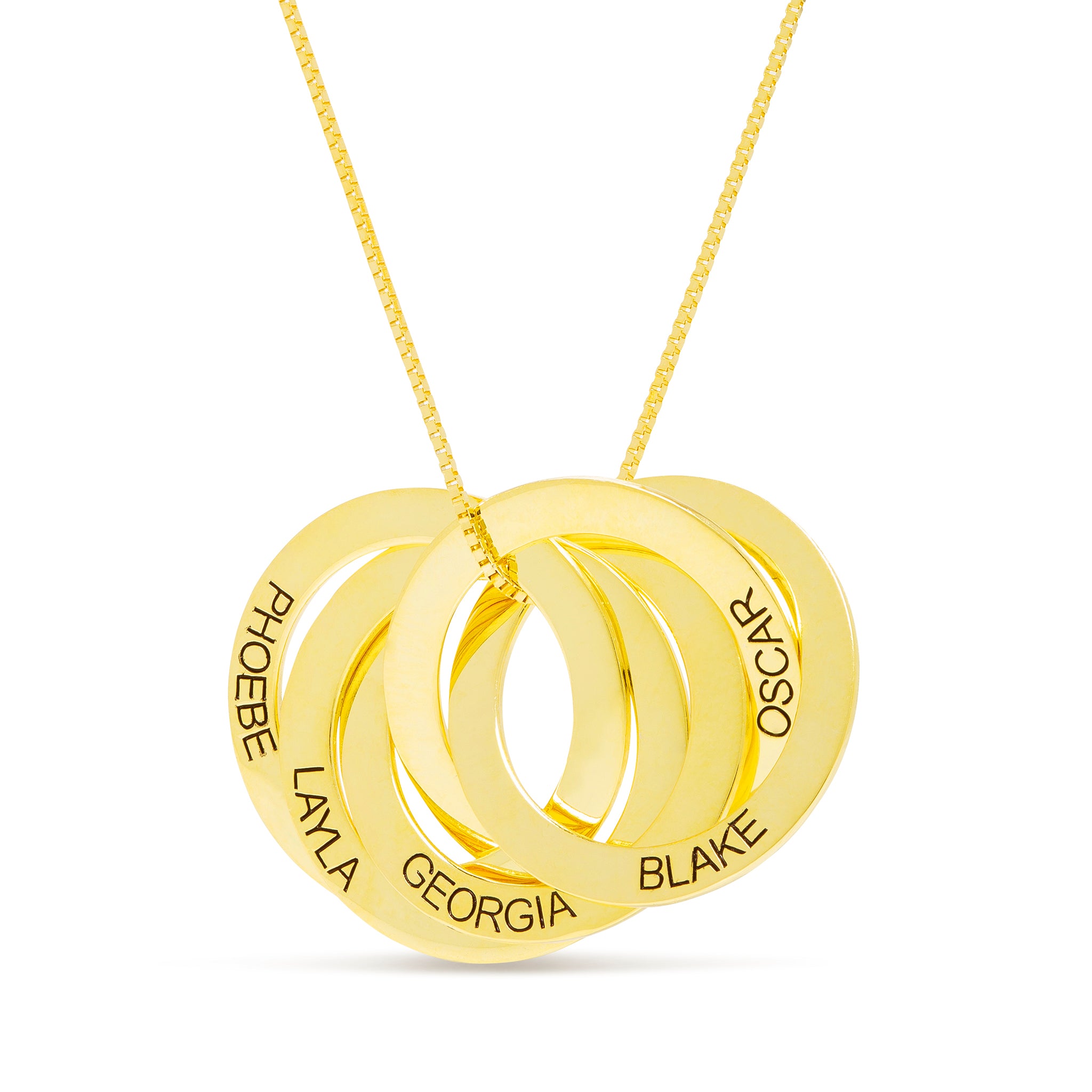 Josie Six Ring Necklace • Happy 60th Birthday for Her • EFYTAL - EFYTAL  Jewelry