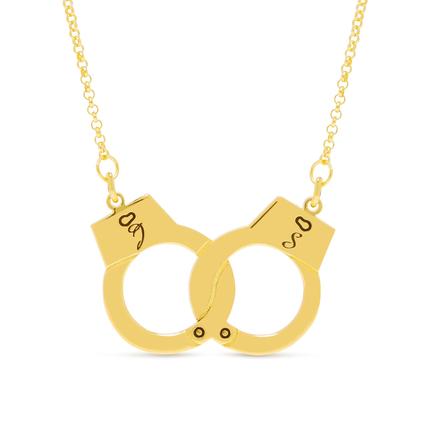 Handcuff Initial Necklace