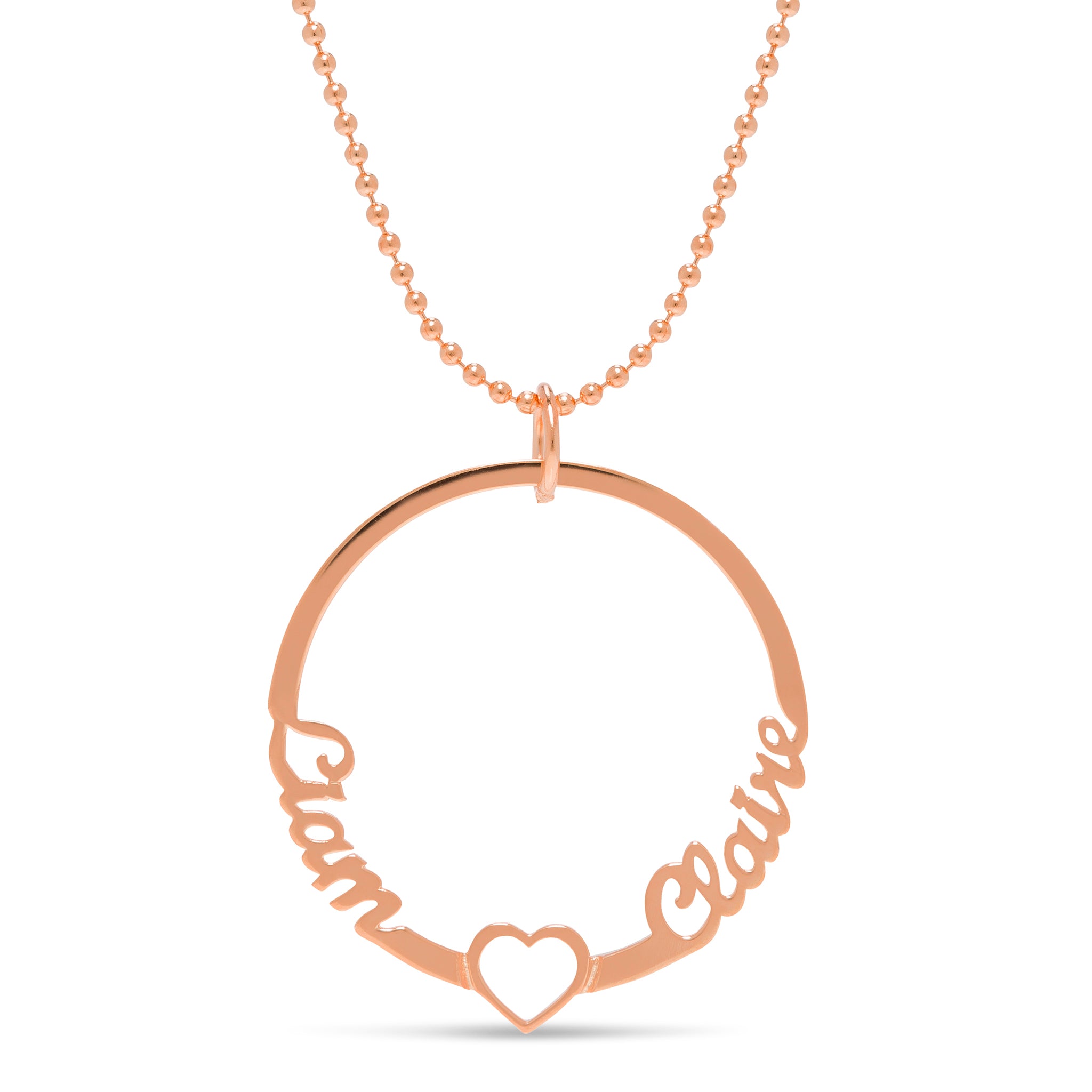 Double Name Circle Necklace