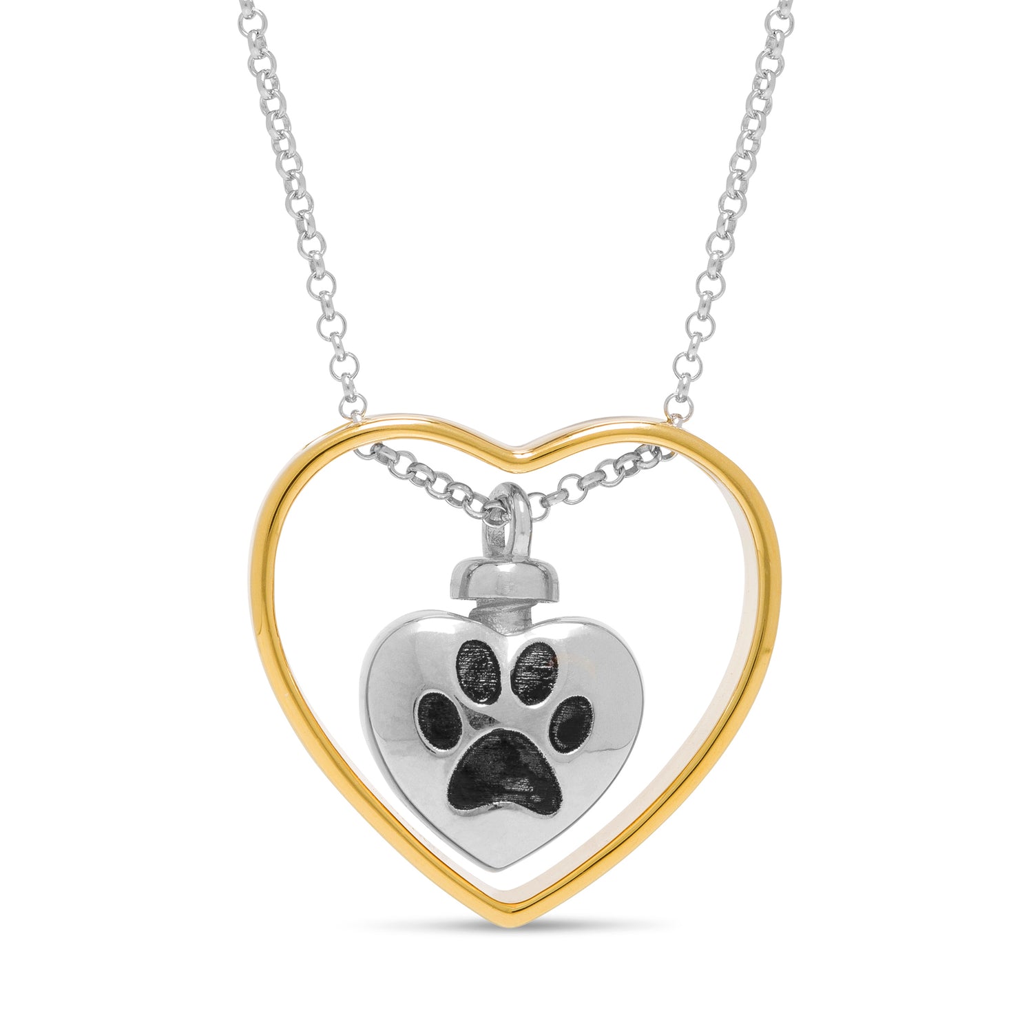 Paw Print Memory Canister Necklace