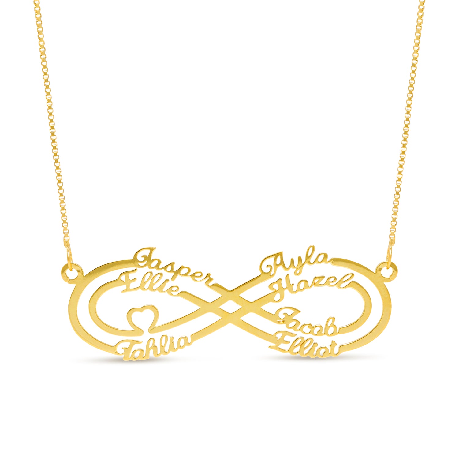 Infinity Name Necklace - 7 Names