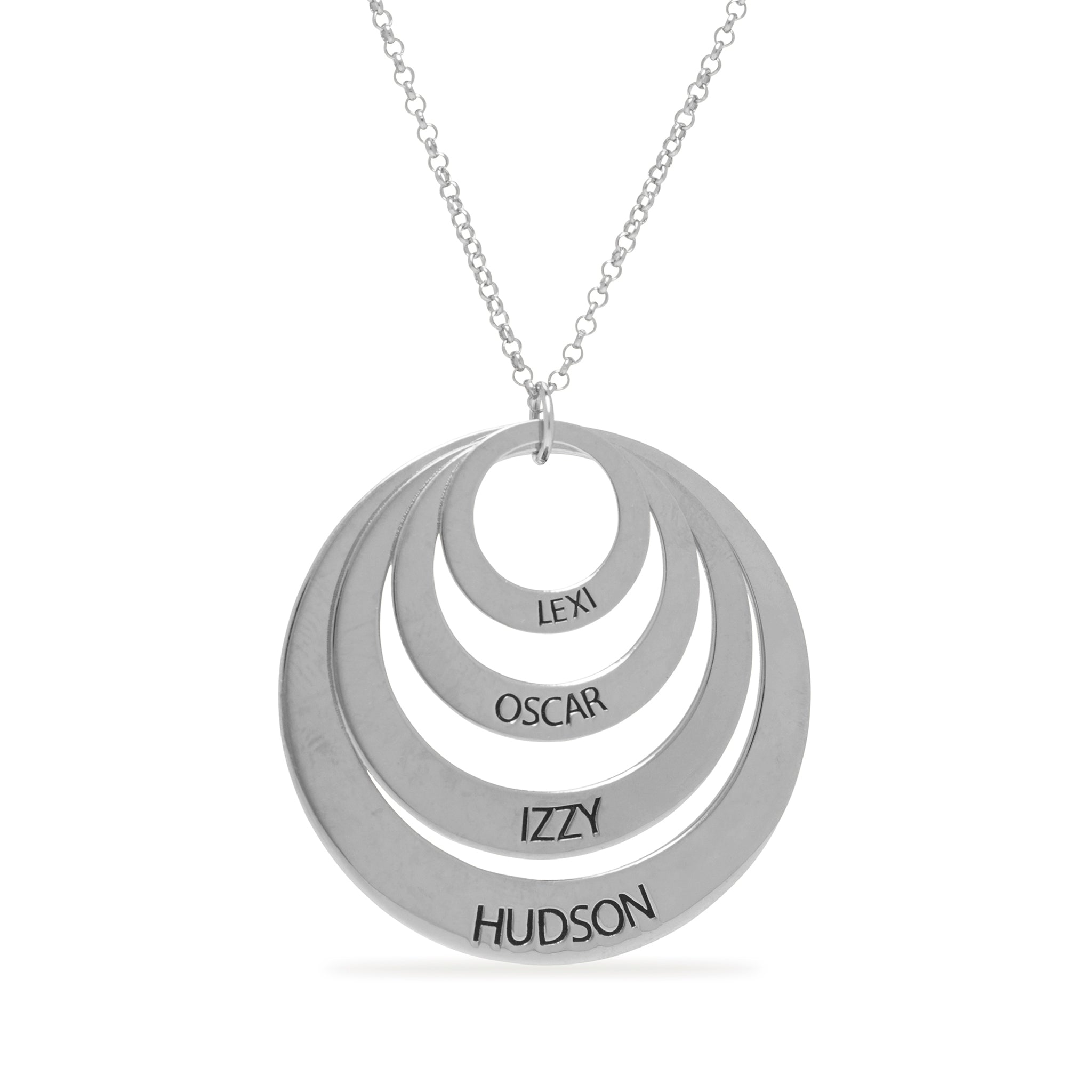 Circles Of Love Name Necklace