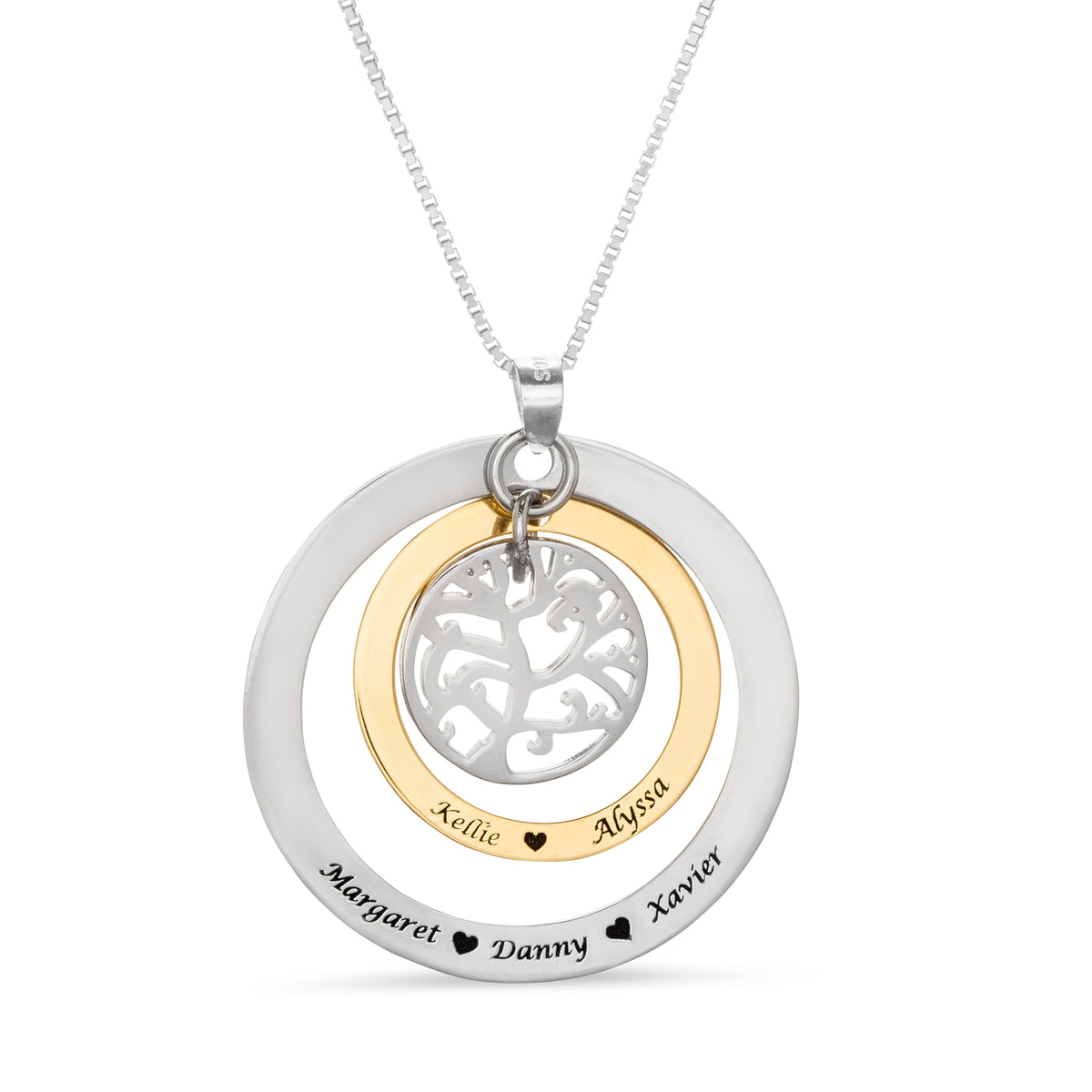 Circles Of Loved Ones Family Tree Necklace