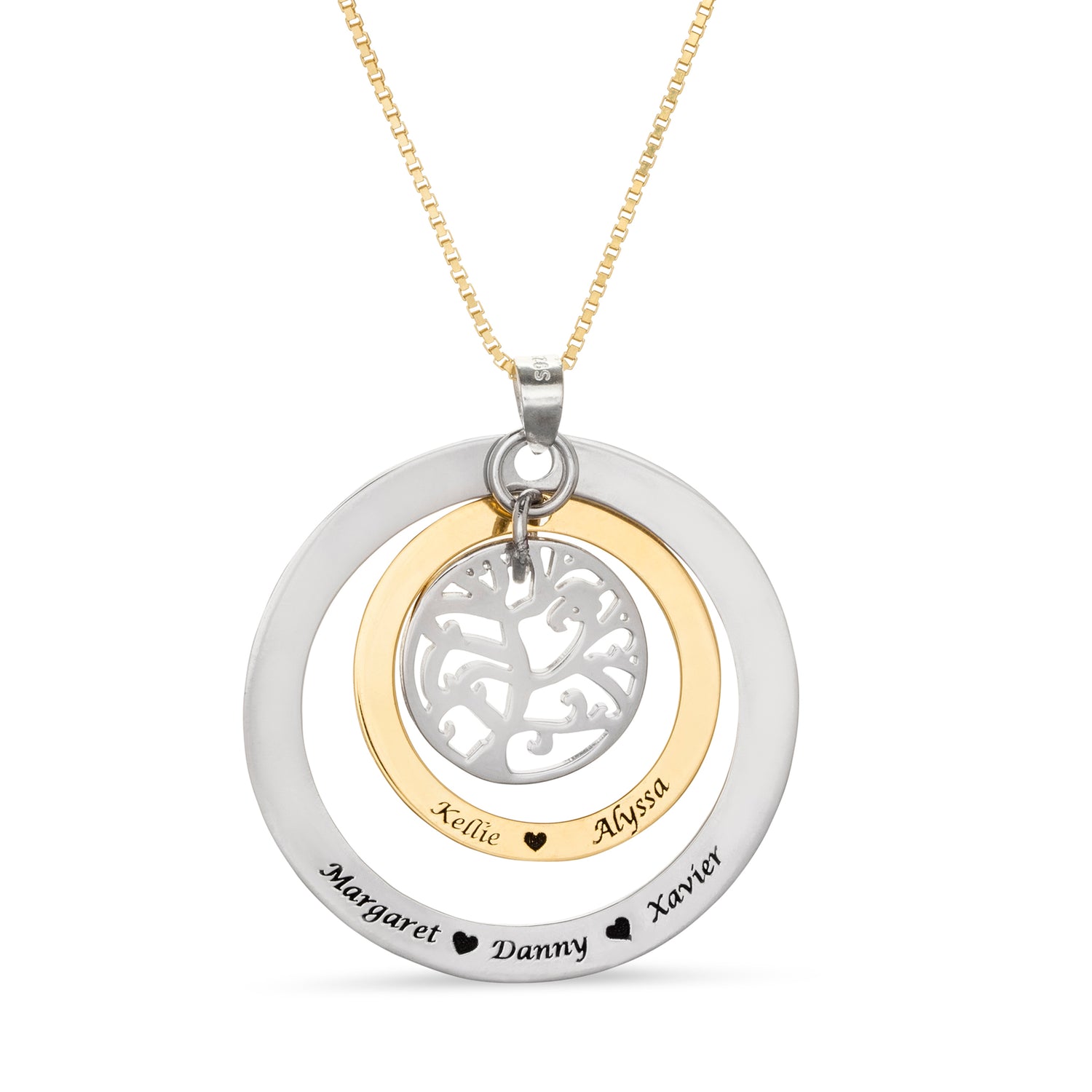 Circles Of Loved Ones Family Tree Necklace