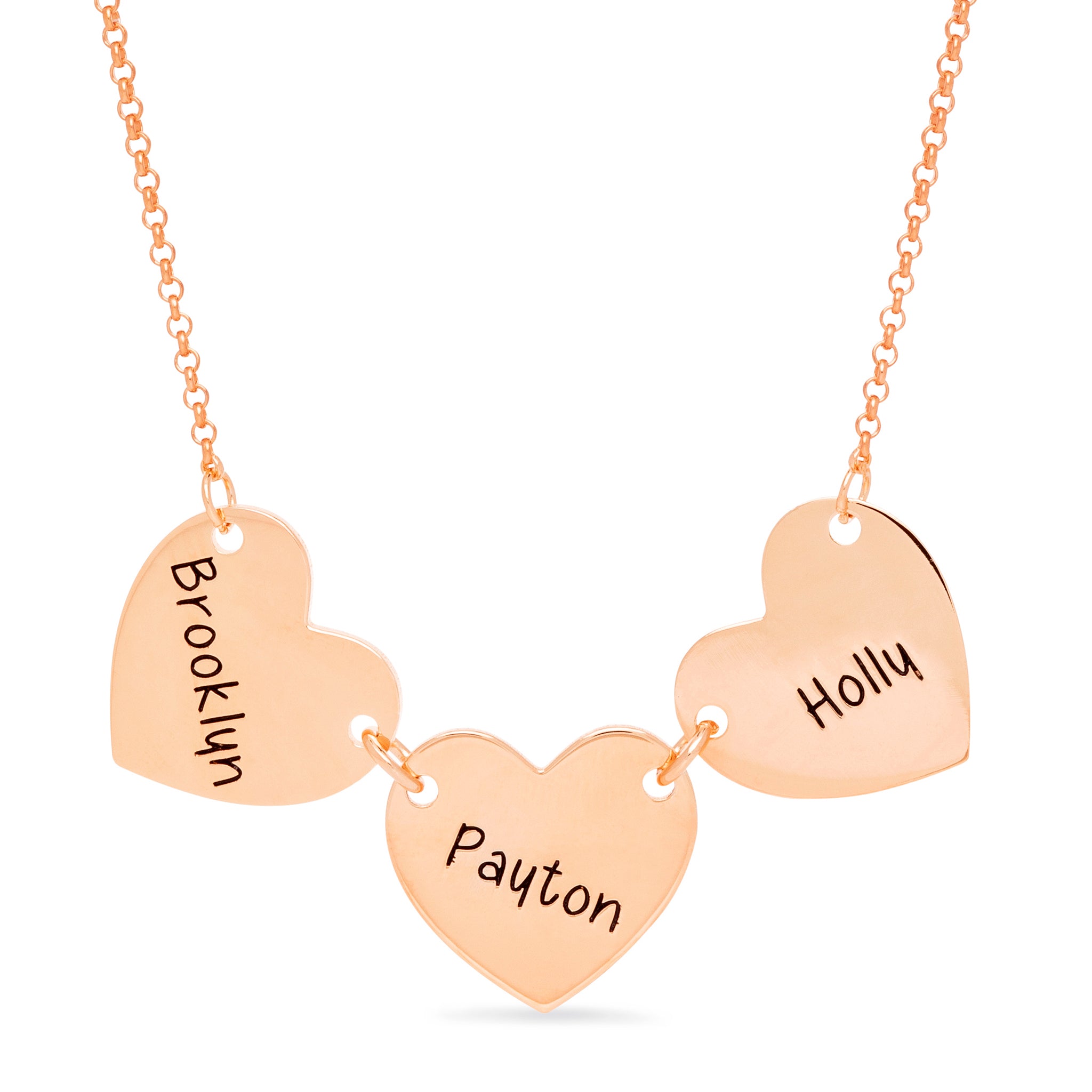 Heart Charm Necklace - 3 To 5 Charms