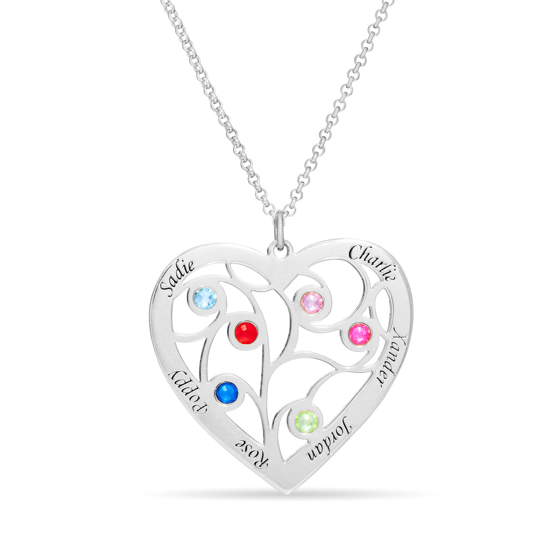 Family Tree Heart Necklace