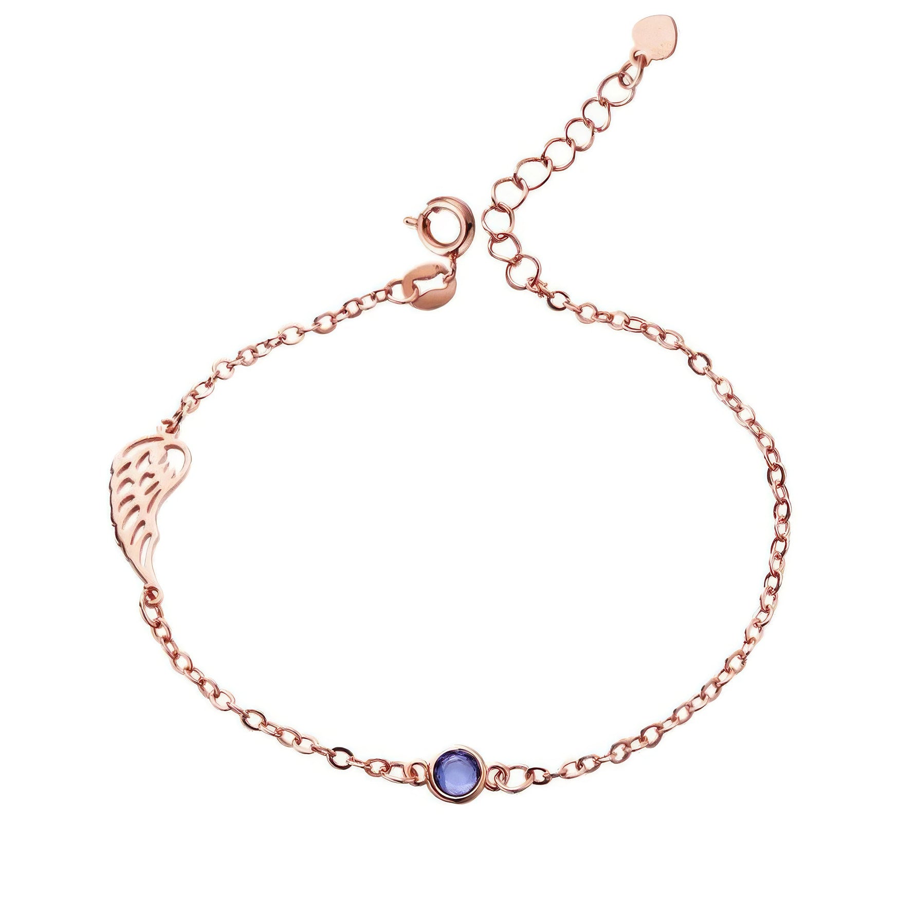 Angel Wing Birthstone Bracelet - United Bracelets