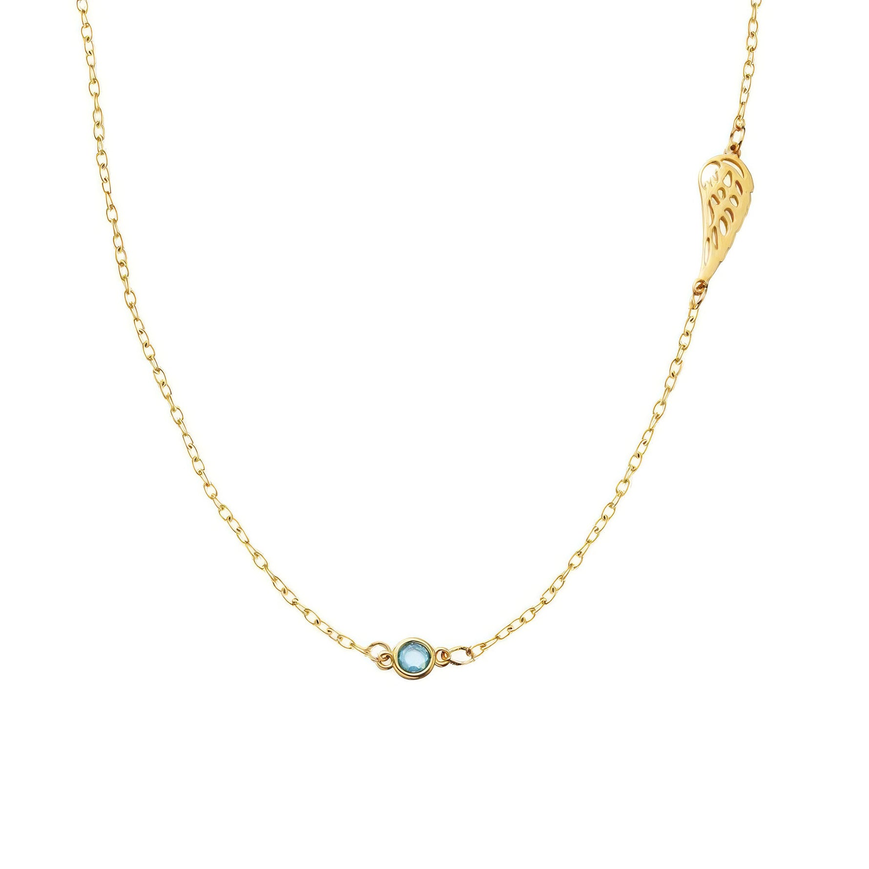 Angel Wing Birthstone Necklace - United Bracelets