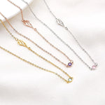 Angel Wing Birthstone Necklace - United Bracelets