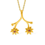 Birth Flower Ring Holder Necklace - United Bracelets