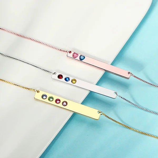 Birthstone Bar Necklace - United Bracelets