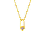 Birthstone Heart Lock Necklace - United Bracelets