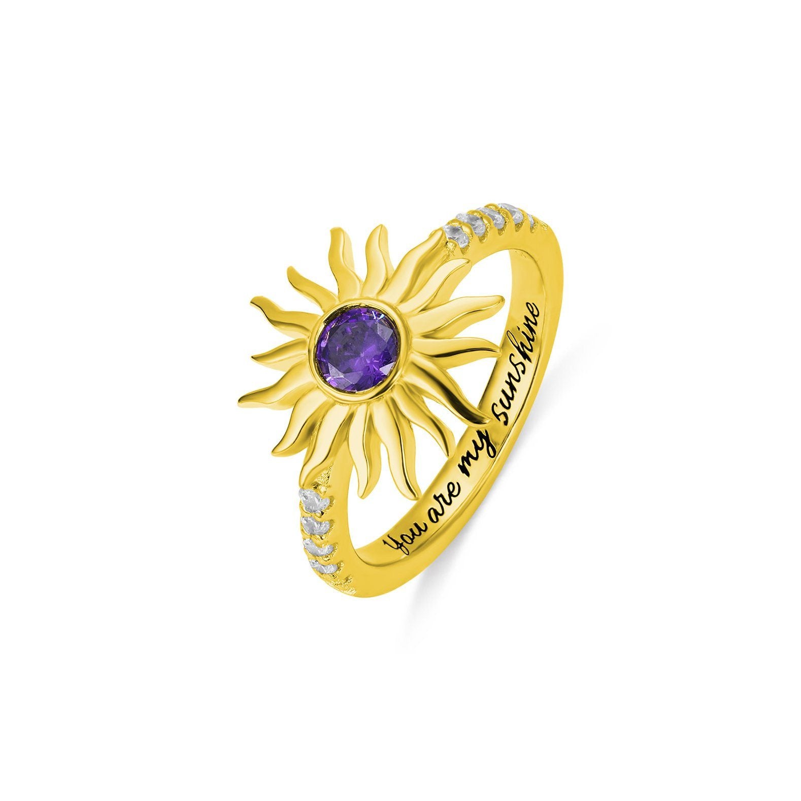 Birthstone Sunflower Ring - United Bracelets