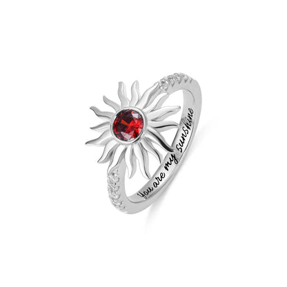 Birthstone Sunflower Ring - United Bracelets