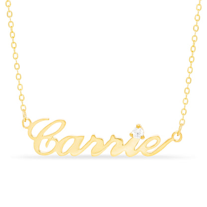 Carrie Style Birthstone Name Necklace - United Bracelets