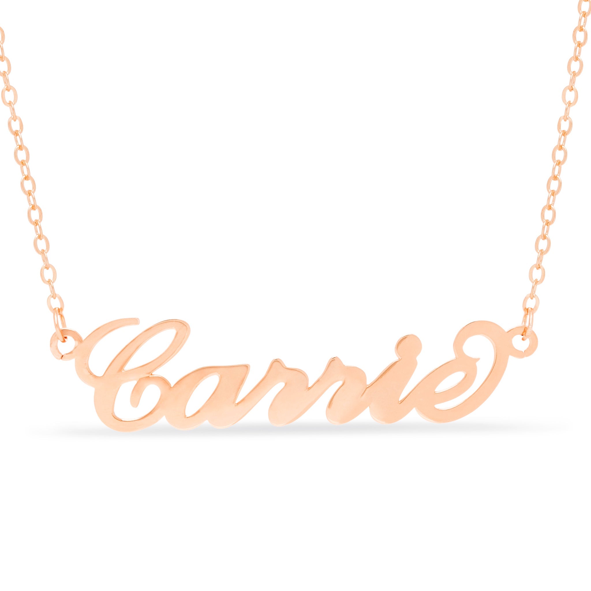 Carrie Style Name Necklace Cable Chain - United Bracelets