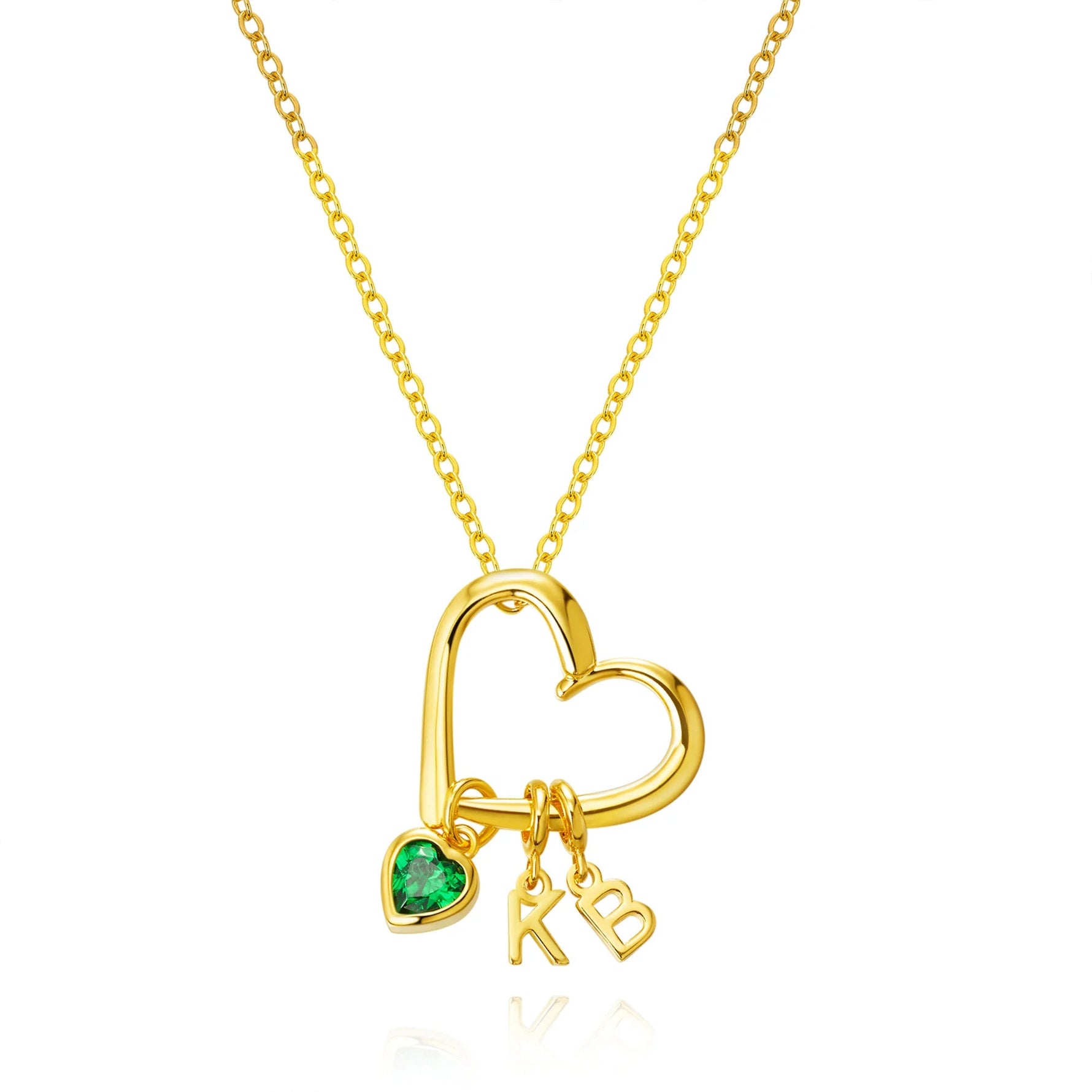 Charming Heart Necklace with Initials - United Bracelets