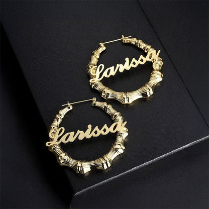 Chunky Bamboo Creole Hoop Earrings - United Bracelets