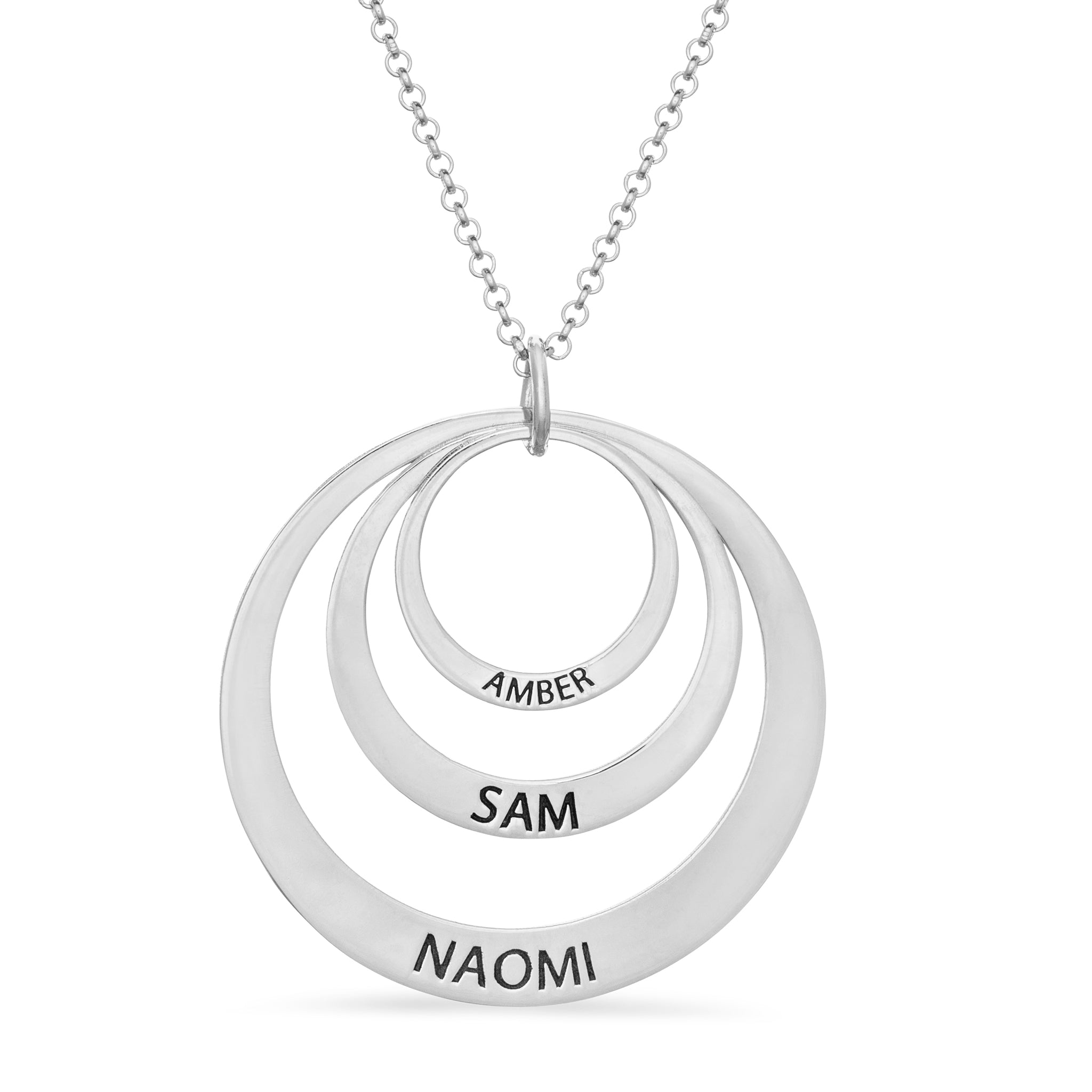 Circles Of Love Name Necklace - United Bracelets