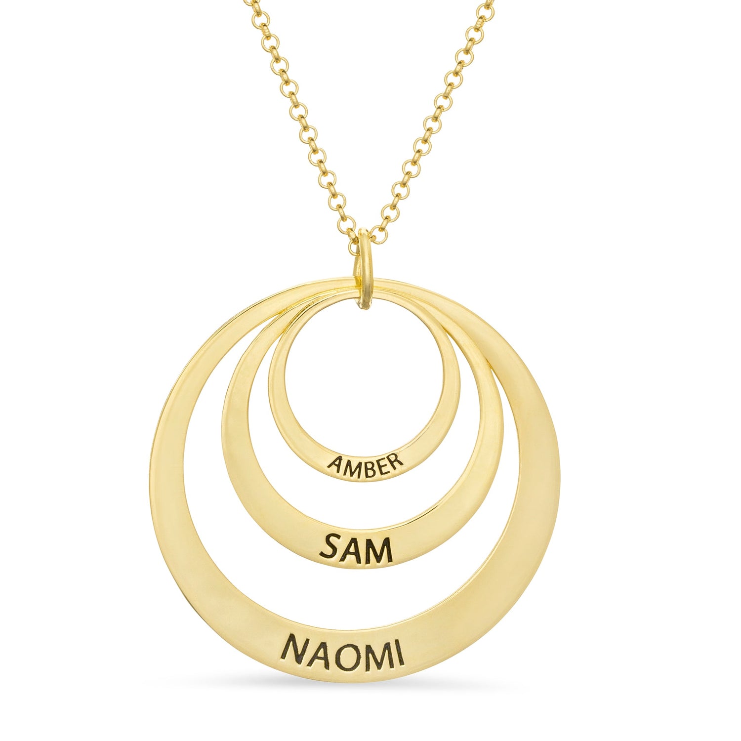 Circles Of Love Name Necklace - United Bracelets