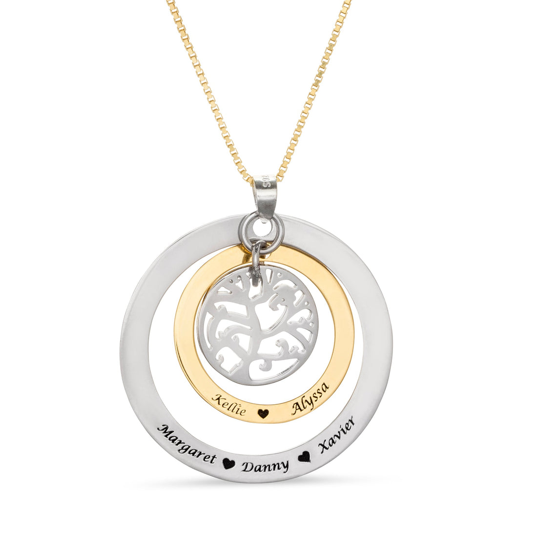 Circles Of Loved Ones Family Tree Necklace - United Bracelets