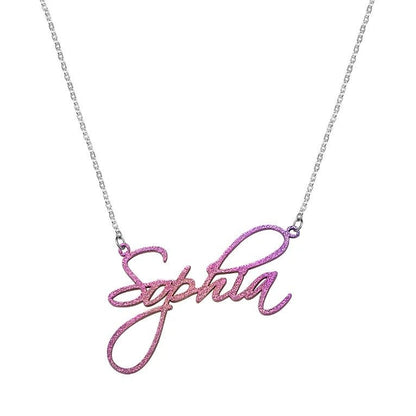 Coloured Name Necklace - United Bracelets