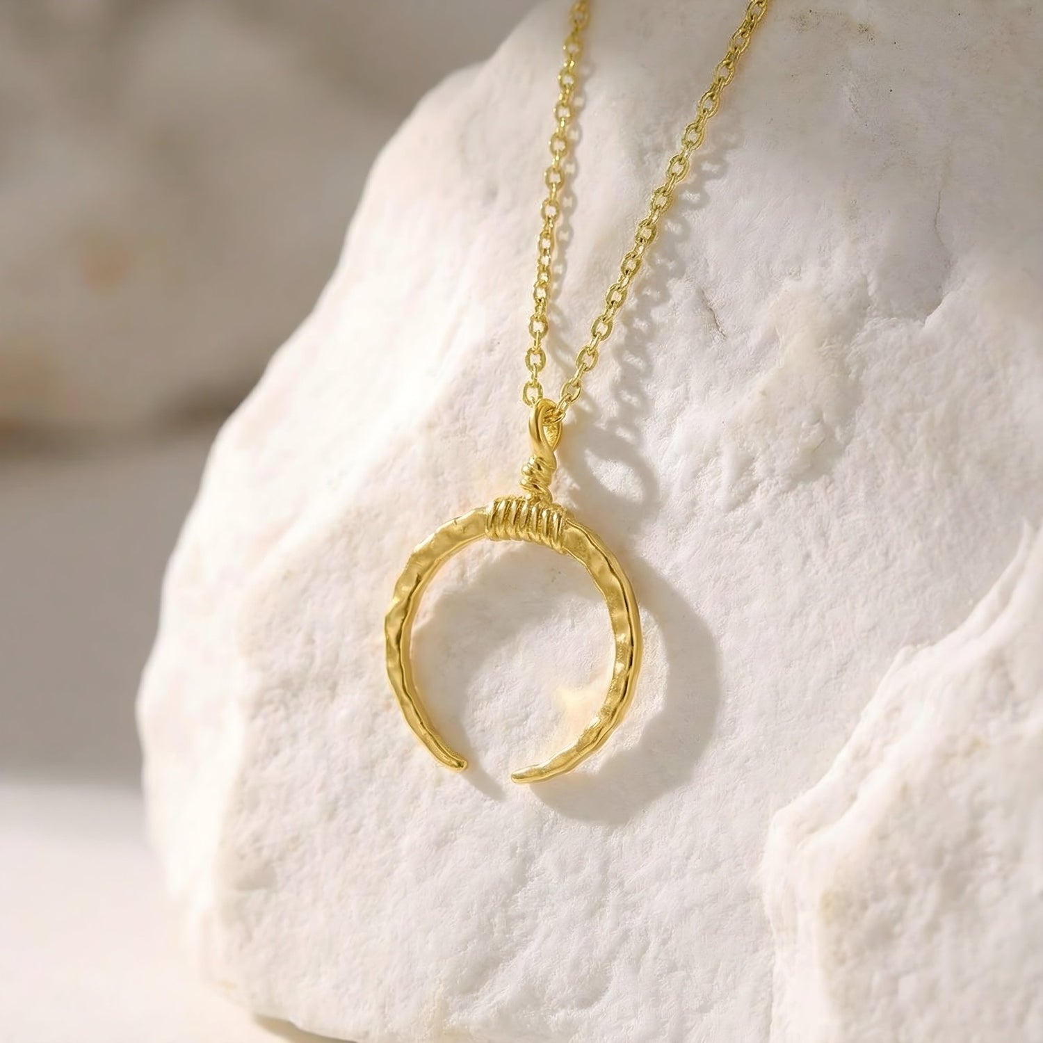 Crescent Moon Ring Holder Necklace - United Bracelets
