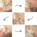 Crescent Moon Ring Holder Necklace - United Bracelets